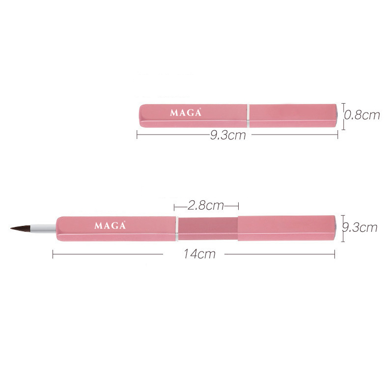 Cọ trang điểm môi Maga metal retractable lip brush lipstick brush màu hồng