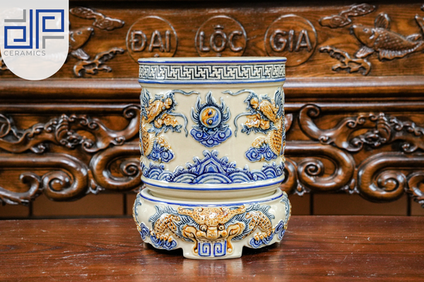  Bát hương Song long chầu nguyệt 