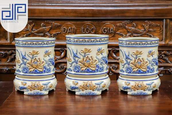  Bát hương Liên hoa cát tường 