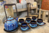 Bộ ấm chén sen quai đồng 