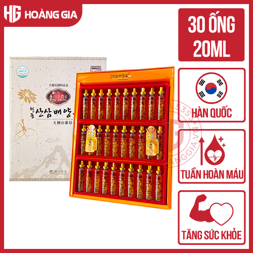 Nước Hồng Sâm Núi Cheon Jong Tissue Hộp 30 Ống x 20ml