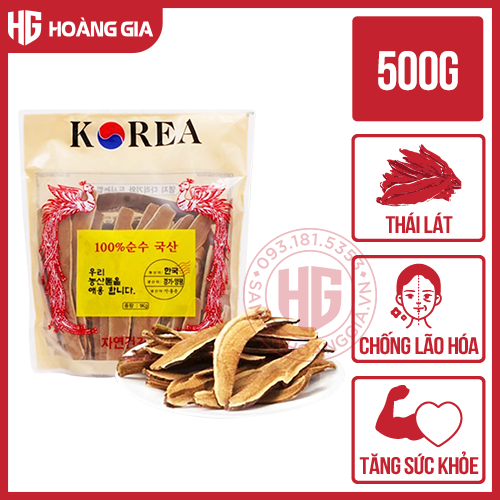 Nấm Linh Chi Đỏ Hàn Quốc Thái Lát Bịch 500g