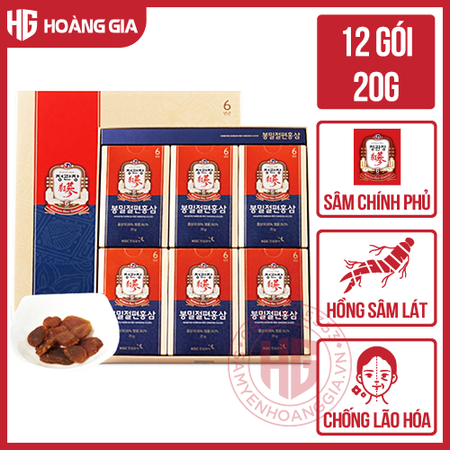 Hồng Sâm Lát Tẩm Mật Ong KGC hộp 240g Sâm Chính Phủ Hàn