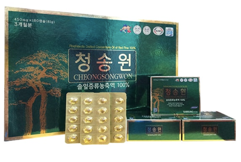 Viên tinh dầu thông đỏ CheongSongWon 180 viên hộp xanh
