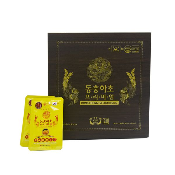 Nước đông trùng hạ thảo Hàn Quốc Daedong Premium hộp gỗ 60 gói