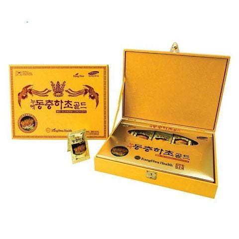 Nước Đông Trùng Hạ Thảo Hàn Quốc Hộp Gỗ Rùa Vàng 60 Gói