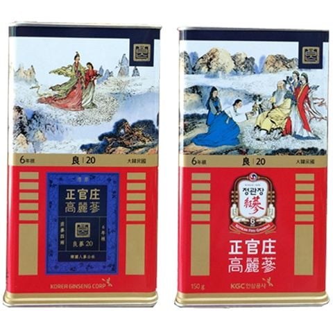 Sâm Củ Khô Hàn Quốc KGC Hộp 150g số 20 - 7 Củ Lớn
