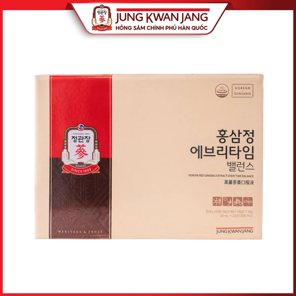 Tinh Chất Hồng Sâm 6 Năm Tuổi Chính Phủ Hàn EveryTime Balance 20 gói x 10ml