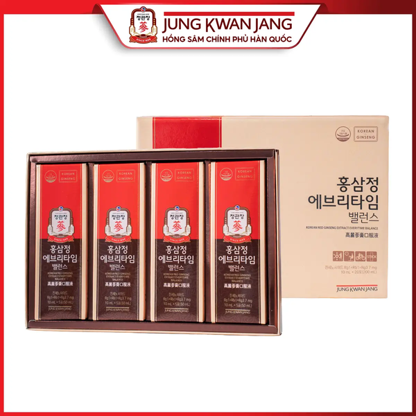 Tinh Chất Hồng Sâm 6 Năm Tuổi Chính Phủ Hàn EveryTime Balance 20 gói x 10ml