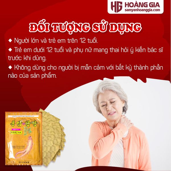 Cao dán hồng sâm Hàn Quốc Himena gói vàng