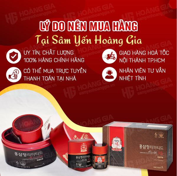 Tinh Chất Địa Sâm Thượng Hạng KGC Extract Limited Hộp 3 lọ x 100g