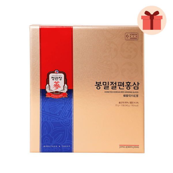 Hồng Sâm Lát Tẩm Mật Ong KGC Honeyed Slices 20g x 12 Hộp