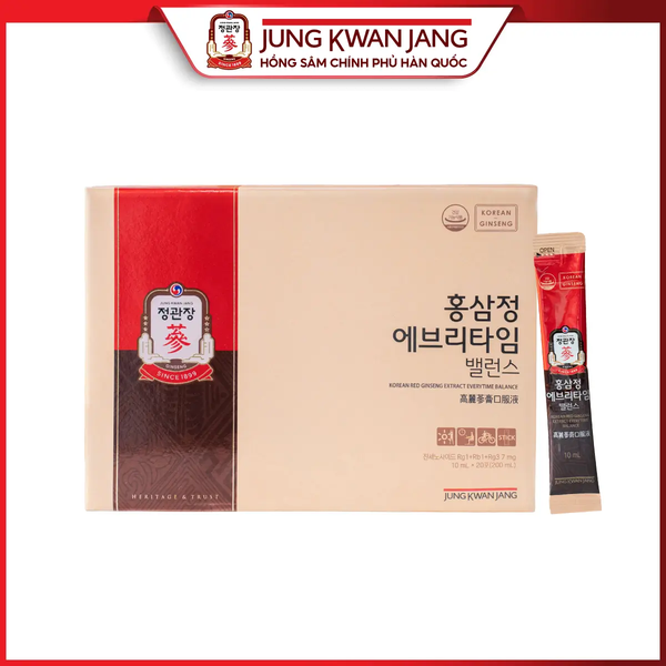 Tinh Chất Hồng Sâm 6 Năm Tuổi Chính Phủ Hàn EveryTime Balance 20 gói x 10ml