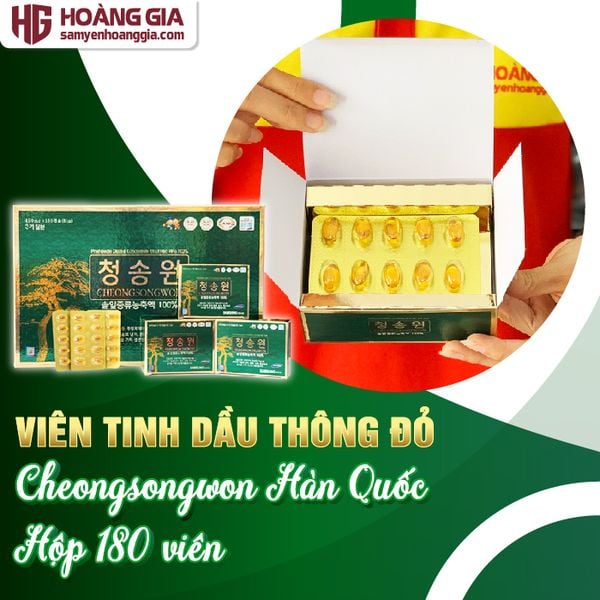 Viên tinh dầu thông đỏ CheongSongWon 180 viên hộp xanh