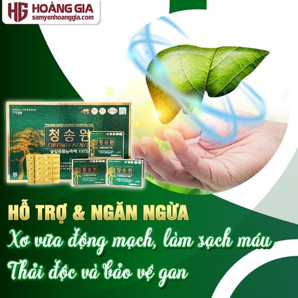 Viên tinh dầu thông đỏ CheongSongWon 180 viên hộp xanh