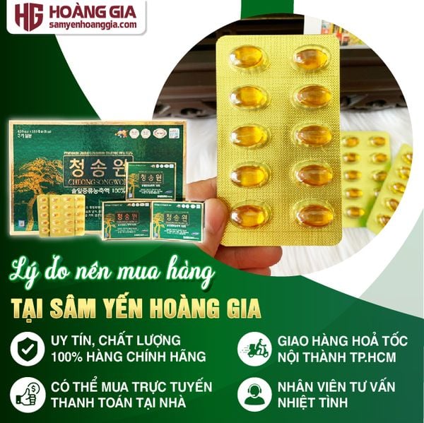 Viên tinh dầu thông đỏ CheongSongWon 180 viên hộp xanh