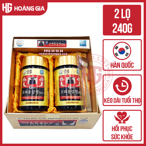 Cao hồng sâm Hàn Quốc 365 hộp 2 lọ x 240g