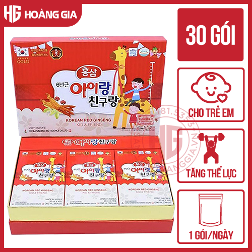 Nước hồng sâm trẻ em hươu cao cổ Bio chính hãng hộp 30 gói