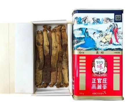 Sâm Khô Hàn Quốc Hộp Thiếc KGC 150g số 40 - 12 củ