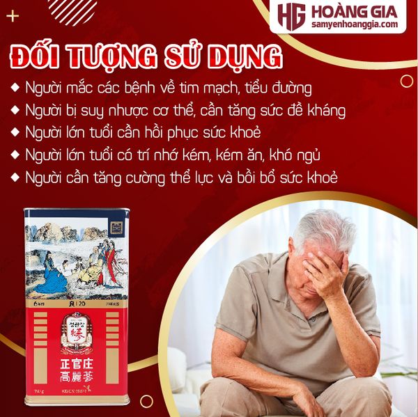 Sâm Củ Khô Hàn Quốc KGC Hộp 150g số 20 - 7 Củ Lớn