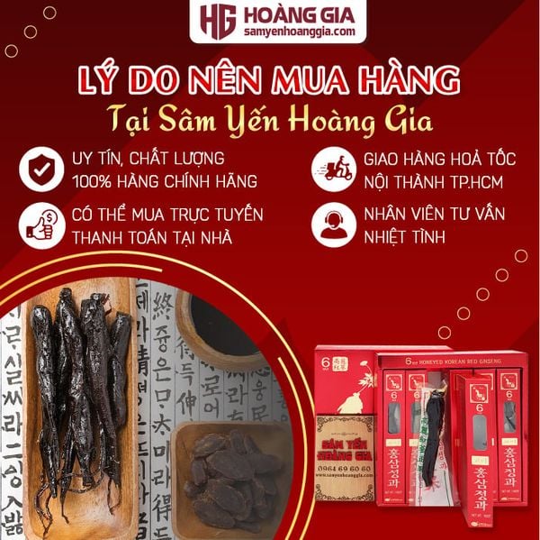 Hồng Sâm Củ Tẩm Mật Ong Hàn Quốc KGS hộp 300g có 6 củ lớn