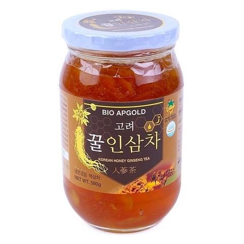 Sâm Tươi Hàn Quốc Ngâm Mật Ong BIO APGOLD lọ 580g