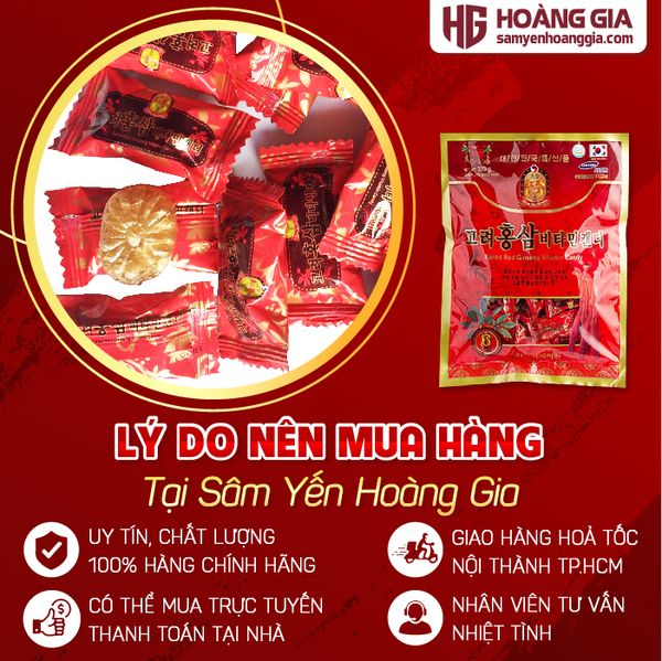 Kẹo Hồng Sâm Vitamin Hàn Quốc 200g