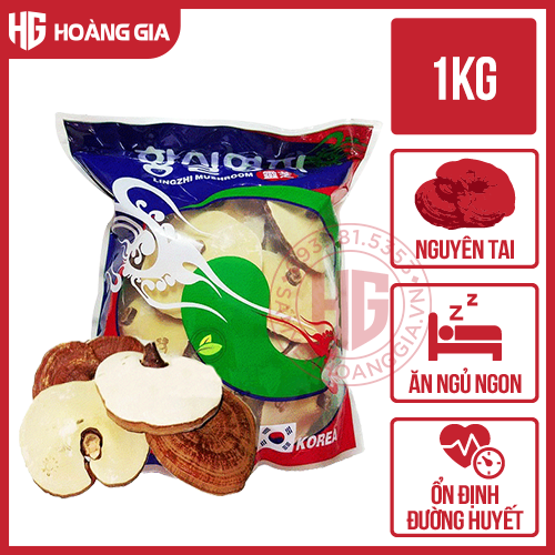Nấm linh chi vàng Hàn Quốc túi 1kg