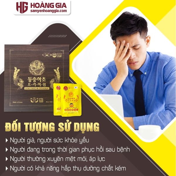 Nước đông trùng hạ thảo Hàn Quốc Daedong Premium hộp gỗ 60 gói