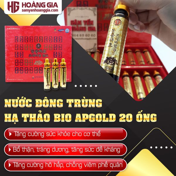 Nước đông trùng hạ thảo Hàn Quốc hộp 20 ống Bio Apgold
