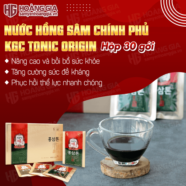 Nước Hồng Sâm Hàn Quốc KGC Tonic Origin Hộp 30 Gói x 50ml