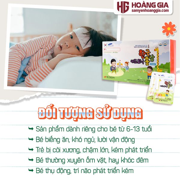 Nước hồng sâm baby cho trẻ 6 -13 tuổi Daedong hộp 30 gói x 20ml