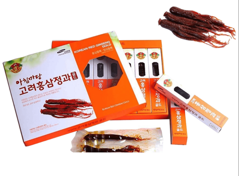 Sâm củ 6 năm tuổi tẩm mật ong ACHIMMADANG hộp 300g 8 củ