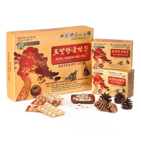 Tinh dầu thông đỏ Hoàng gia Royal Korean Red Pine hộp 120 viên