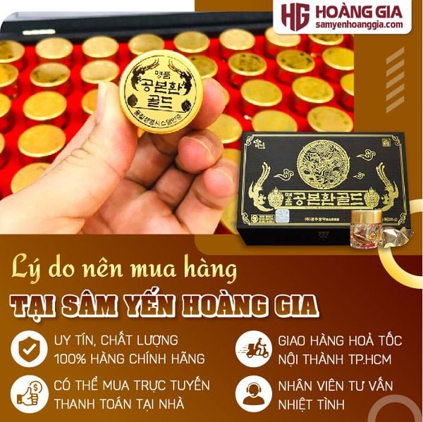 Viên đông trùng hạ thảo Hàn Quốc hộp gỗ 60 viên