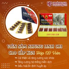 Viên Sâm Nhung Hươu Linh Chi Cao Cấp KGS 98.4g hộp 120 viên