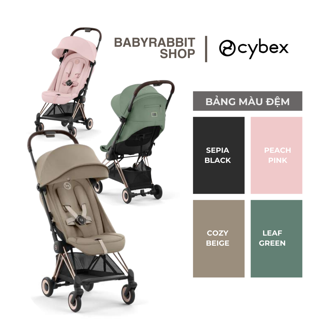 Xe đẩy du lịch gấp gọn Cybex Coya Frame Rose Gold Color Peach Pink ...