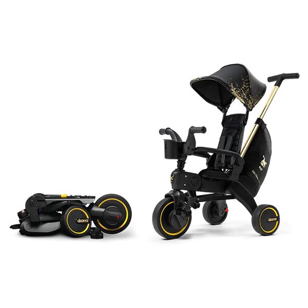 xe đẩy xe đạp bánh gấp gọn đa năng in Doona Liki Trike Gold