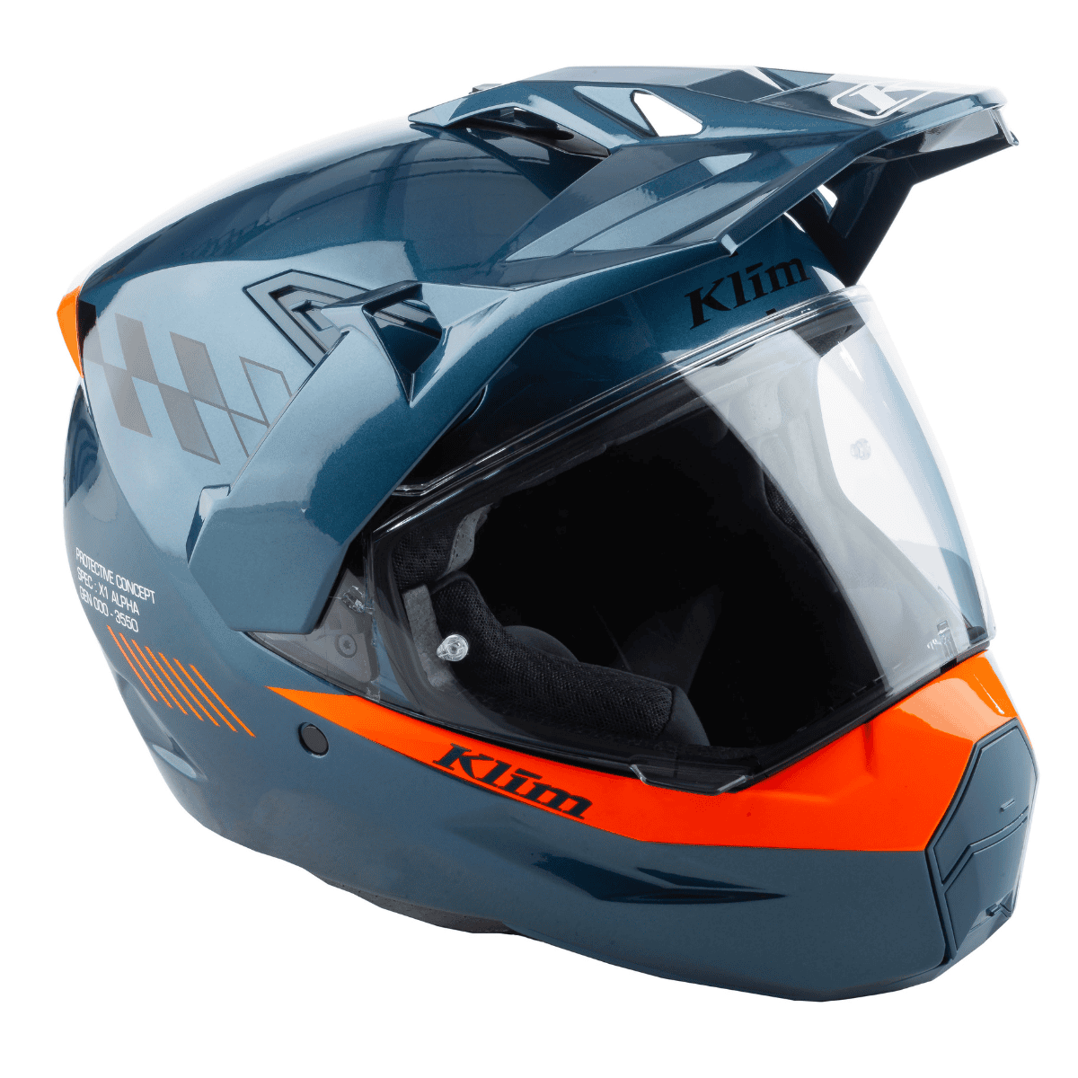  Mũ Adventure KLIM X1 Alpha - Gloss Concept Petrol - Strike Orange 
