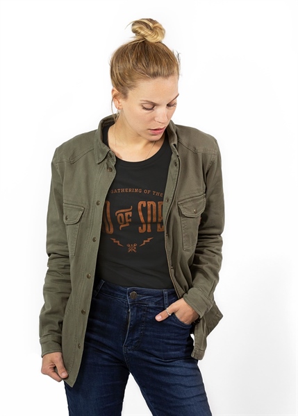 Áo Giáp Denim JOHN DOE Motoshirt Women Olive