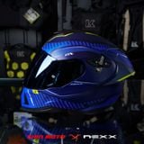  Mũ Fullface Nexx SX.100R Skidder - Blue Neon 