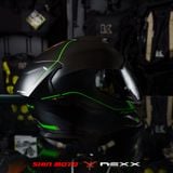 Mũ Fullface Nexx SX.100R Frenetic - Green Black 