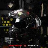  Mũ Fullface Nexx SX.100R Abisal - Black Red Matt 