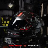  Mũ Fullface Nexx SX.100R Abisal - Black Red Matt 