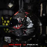  Mũ Fullface Nexx SX.100R Abisal - Black Red Matt 
