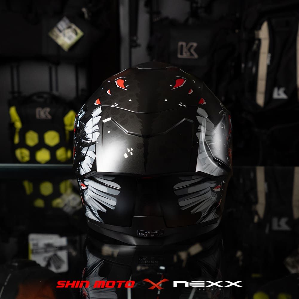  Mũ Fullface Nexx SX.100R Abisal - Black Red Matt 