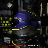  Mũ Fullface Nexx SX.100 Skyway - Blue Neon 