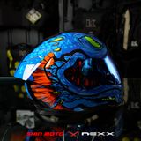  Mũ Fullface Nexx SX.100R Abisal - Blue Neon 