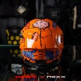  Mũ Fullface Nexx SX.100R Hungry Miles - Orange 