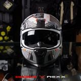  Mũ Fullface Nexx SX.100R Skidder - White Red 